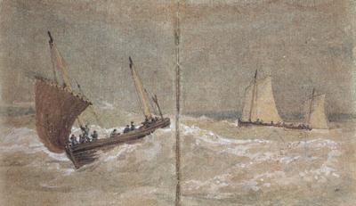 Joseph Mallord William Turner Sailing boats at sea (mk31)